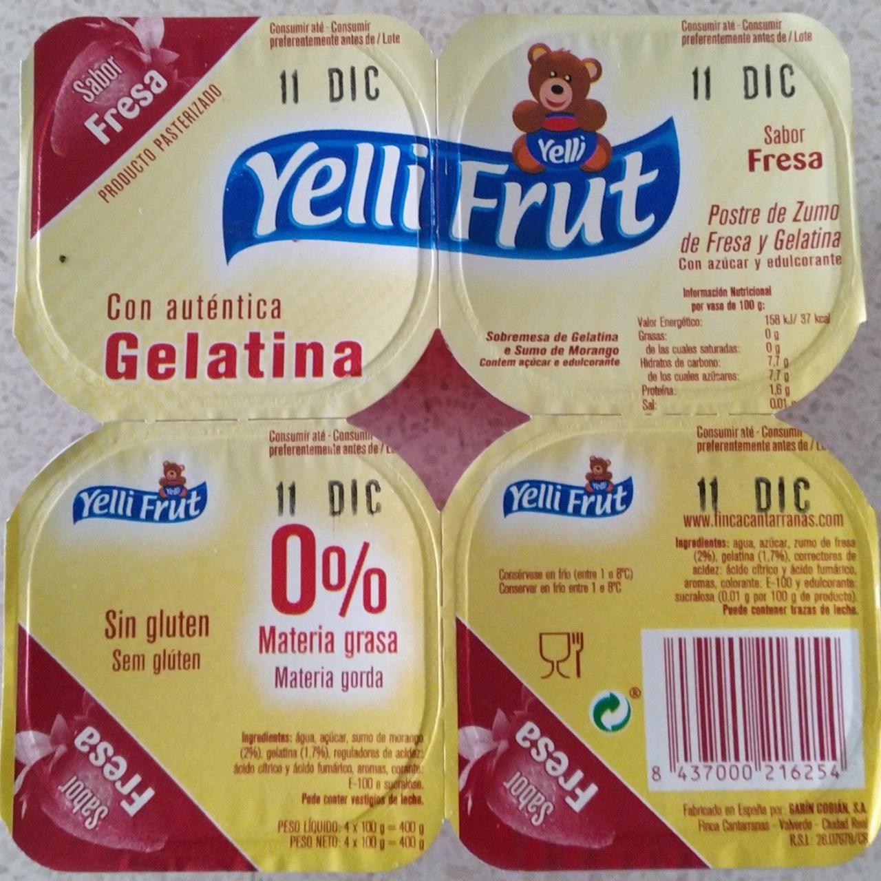 Фото - Десерт желе з полуничним соком Yelli Frut