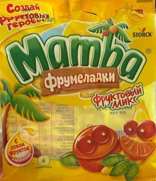 Фото - Жувальний мармелад Mamba Фрумеладки Фруктовий мікс збагачений вітамінами Storck