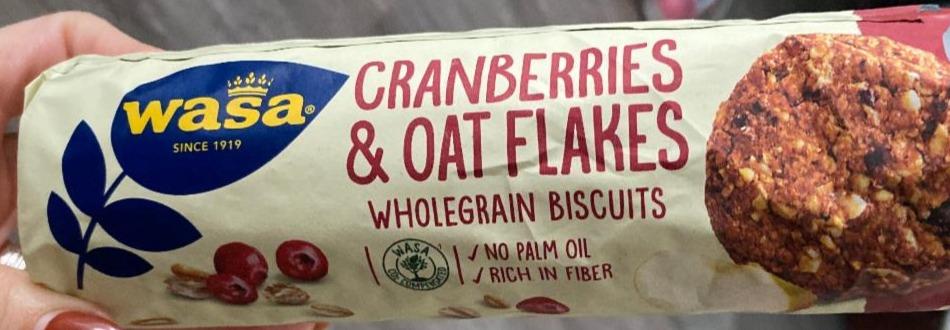 Фото - Cranberries & oat flakes wholegrain biskuits Wasa