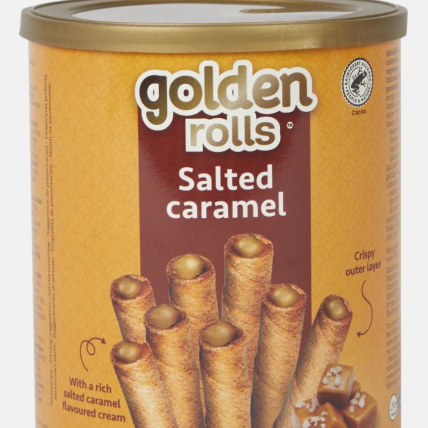 Фото - Вафельні трубочки з карамеллю Salted Caramel Golden Rolls