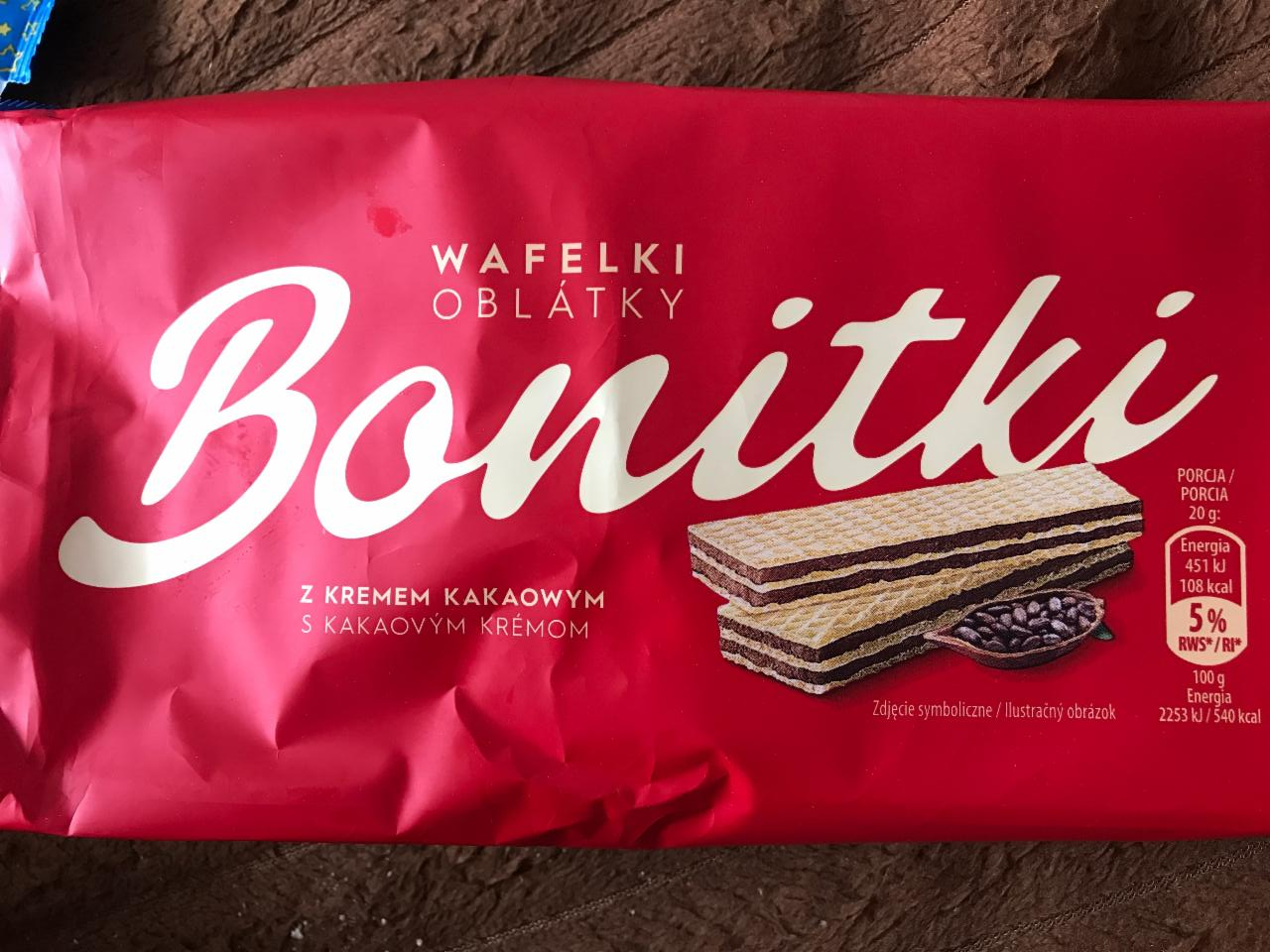 Фото - Wafelki oblatky z kremem kakaowym Bonitki