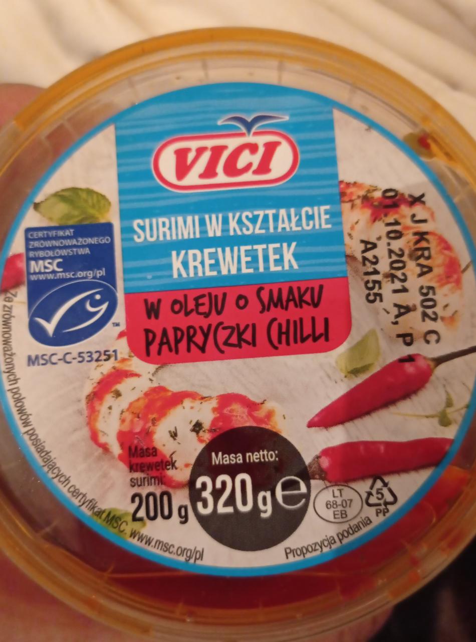 Фото - Креветки із сурімі в олії зі смаком чилі Vici