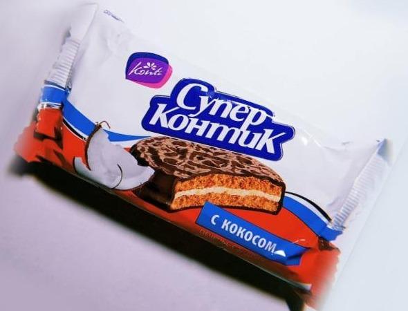 Фото - Печиво сендвіч з кокосом Супер Контік Конті Konti