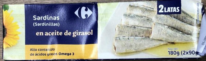 Фото - Sardinas en aceite de girasol Carrefour