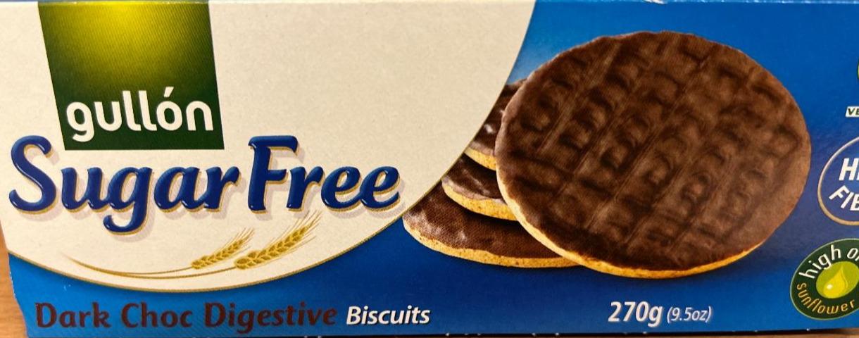 Фото - Печиво пшеничне шоколадне без цукру Digestive Choco з підсолоджувачем Gullón