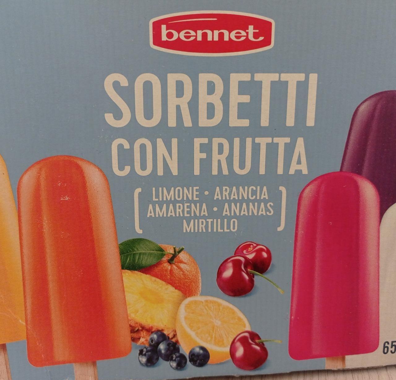 Фото - Sorbetti con frutta Bennet