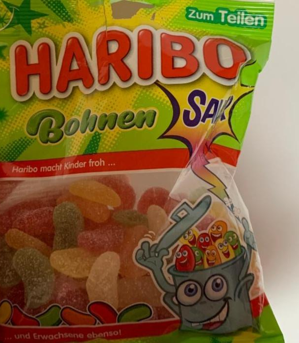 Фото - Цукерки жувальні Sauer Bohnen Кислі боби Haribo