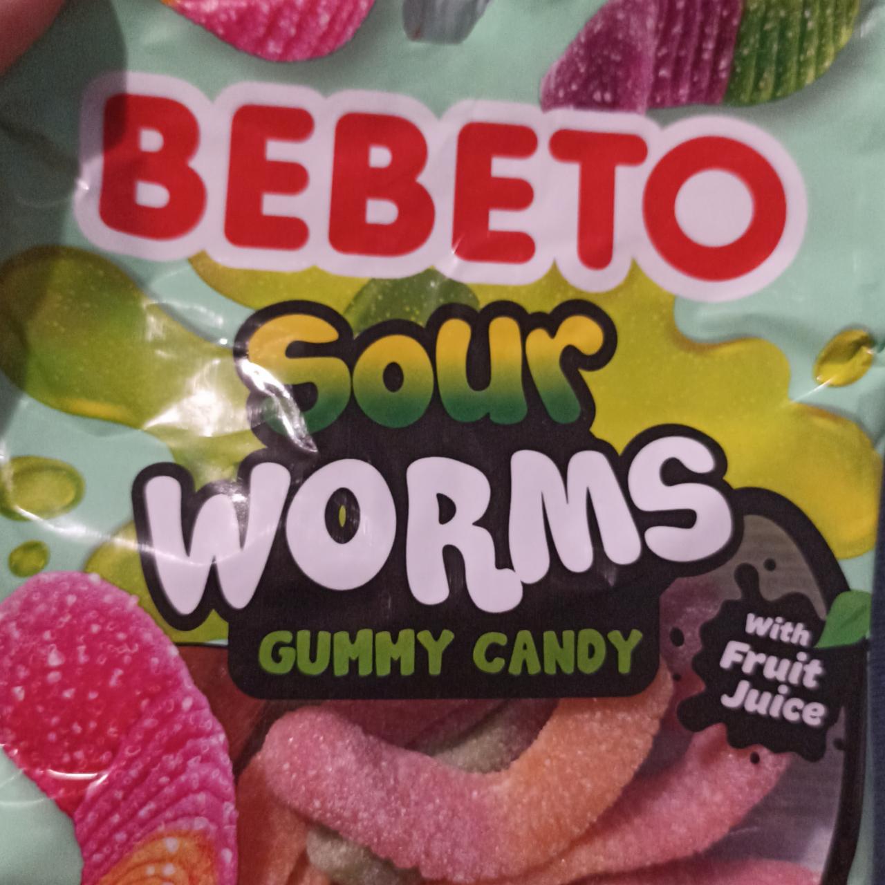Фото - Sour worms gummy candy Bebeto