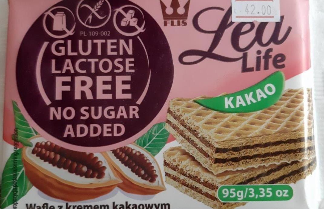 Фото - Вафлі без додавання цукру, глютену та лактози з ванільним кремом Lea Life