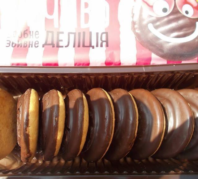 Фото - Печиво здобне Позитив зі смаком вишні Delicia Деліція