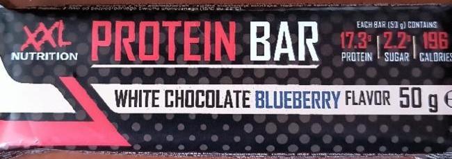 Фото - Protein bar white chocolate blueberry flavor XXL Nutrition