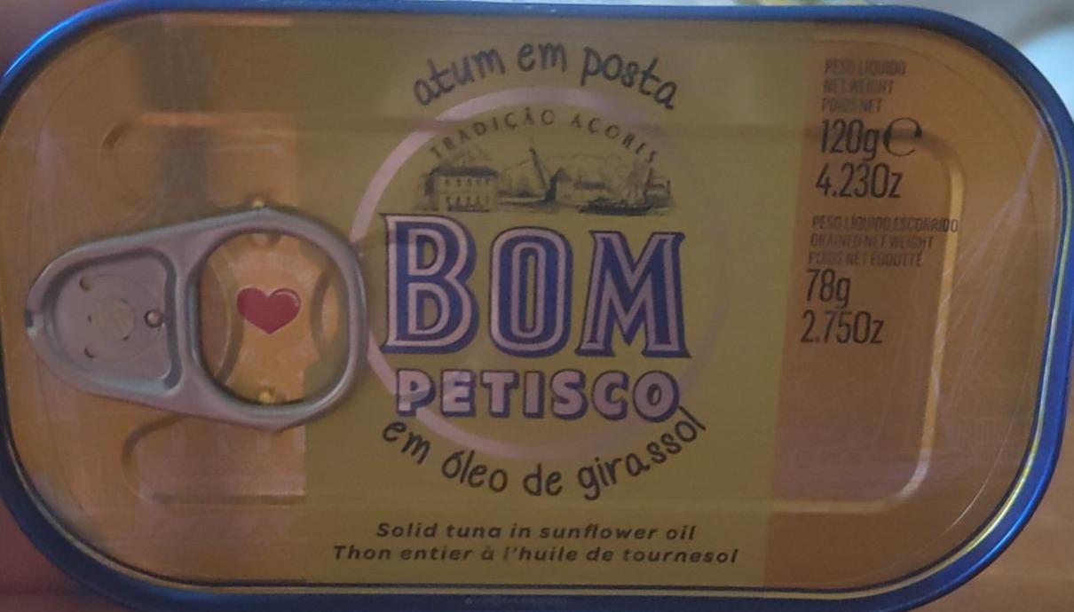 Фото - Tuna In Vegetable Oil Tin Bom Petisco