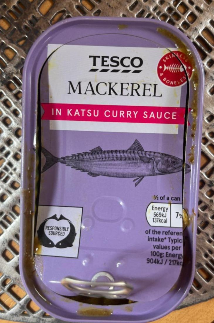Фото - Скумбрія в соусі каррі Mackerel Tesco