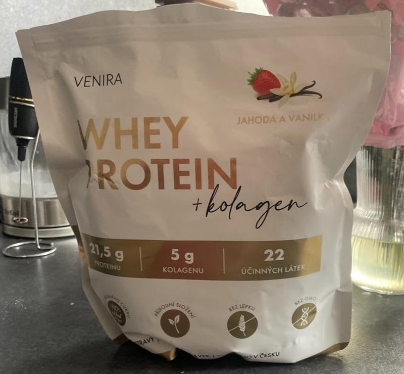 Фото - Whey protein + kolagen jahoda a vanilka Venira