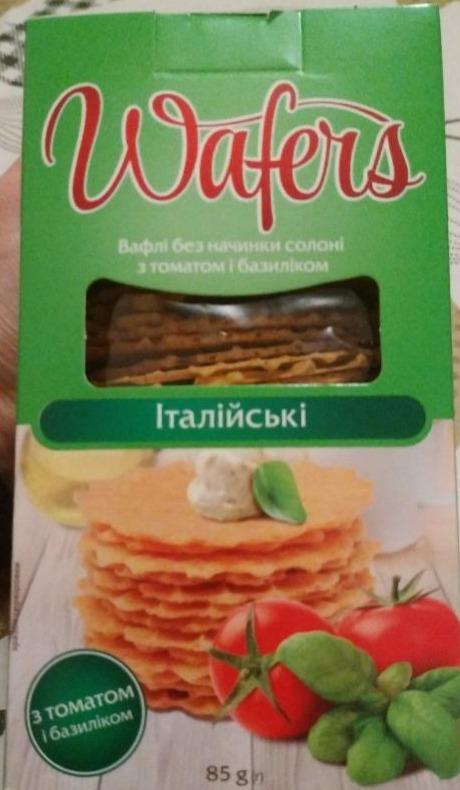 Фото - Вафлі Wafers Італійські без начинки солоні з томатом и базиліком Своя лінія