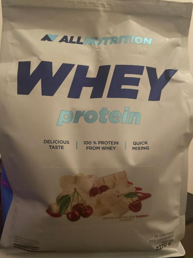 Фото - Сироватковий білок вишнево-білий шоколад Allnutrition