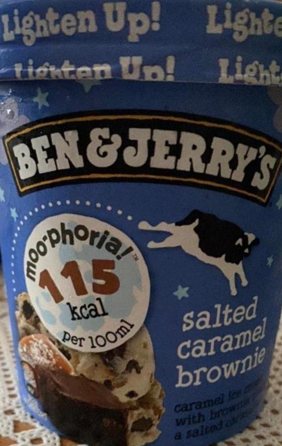 Фото - Світле морозиво Moophoria Солоно-карамельний брауні Ben & Jerry's