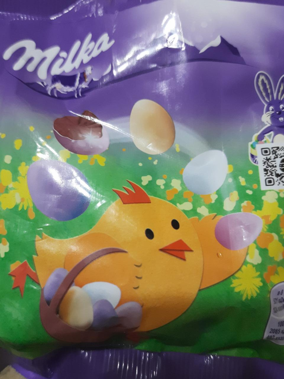 Фото - Шоколад молочний у формі яєць Milka