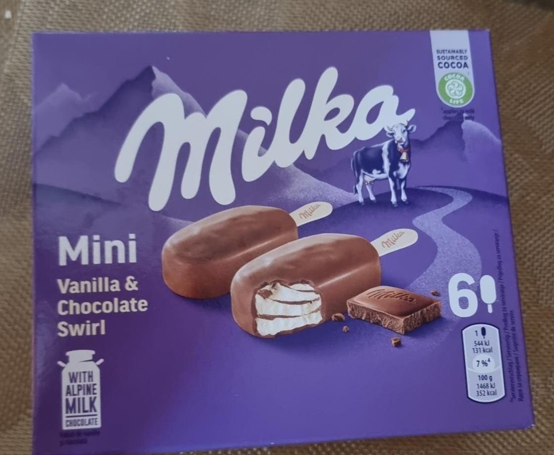 Фото - Морозиво міні Vanilla & Chocolate Swirl Milka
