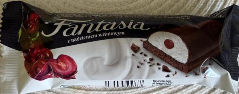 Фото - Батончик молочний з вишневою начинкою Fantasia