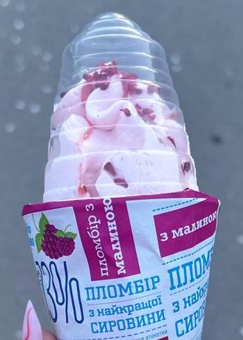 Фото - Морозиво пломбір з малиною ГОСТинчик