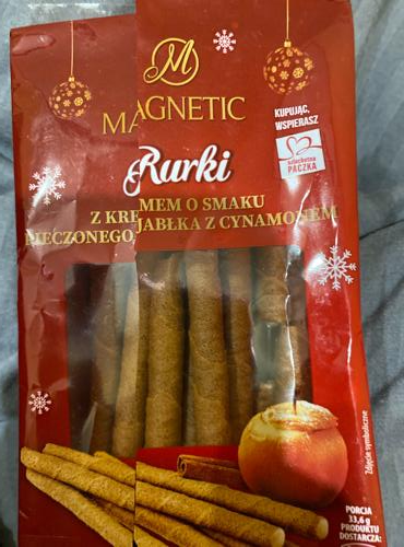 Фото - Rurki waflowe z kremem o smaku pieczonego jabłka z cynamonem Magnetic