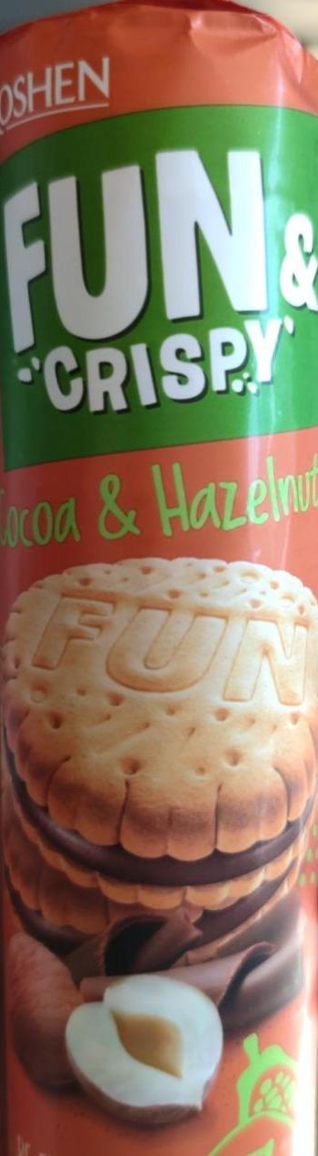 Фото - Крекер Cocoa&Hazelnut Fun&Crispy Roshen
