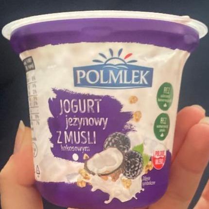 Фото - Йогурт ожиновий з кокосовими мюслі Polmlek