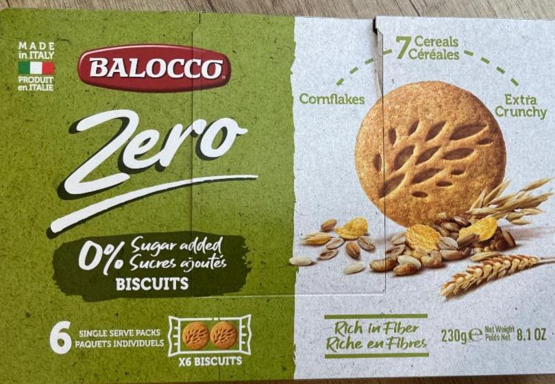 Фото - Печиво бісквітне без цукру Zero Balocco